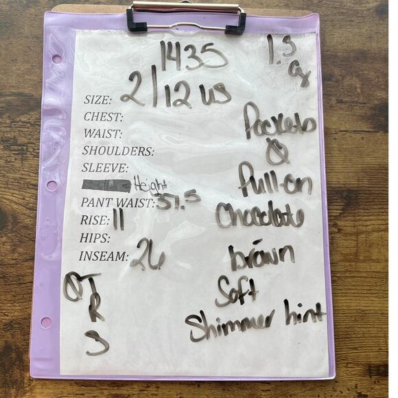 Chico’s Woman’s 2/12 US Chocolate Brown Pull on Soft Hint of Shimmer OfficeWear - Picture 6 of 6